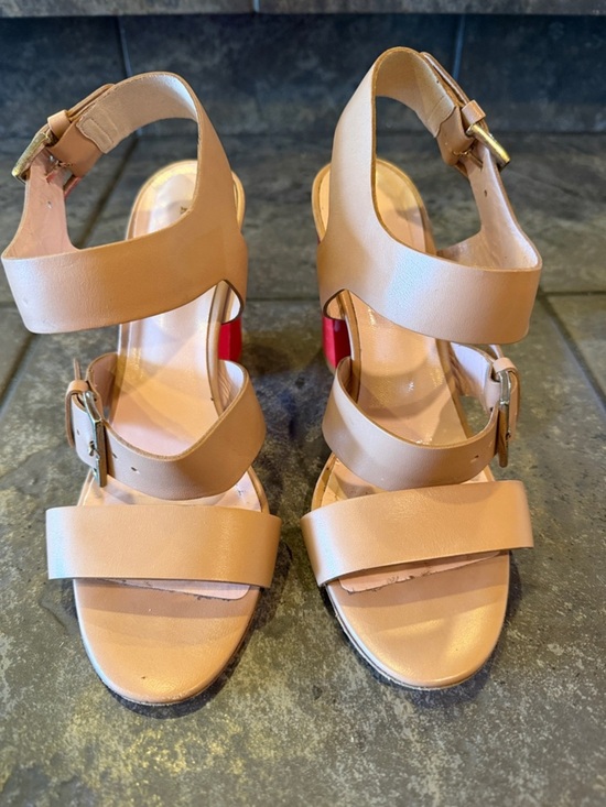 kate spade Shoes - kate spade Nude Multi-Strap Block Heel Sandals